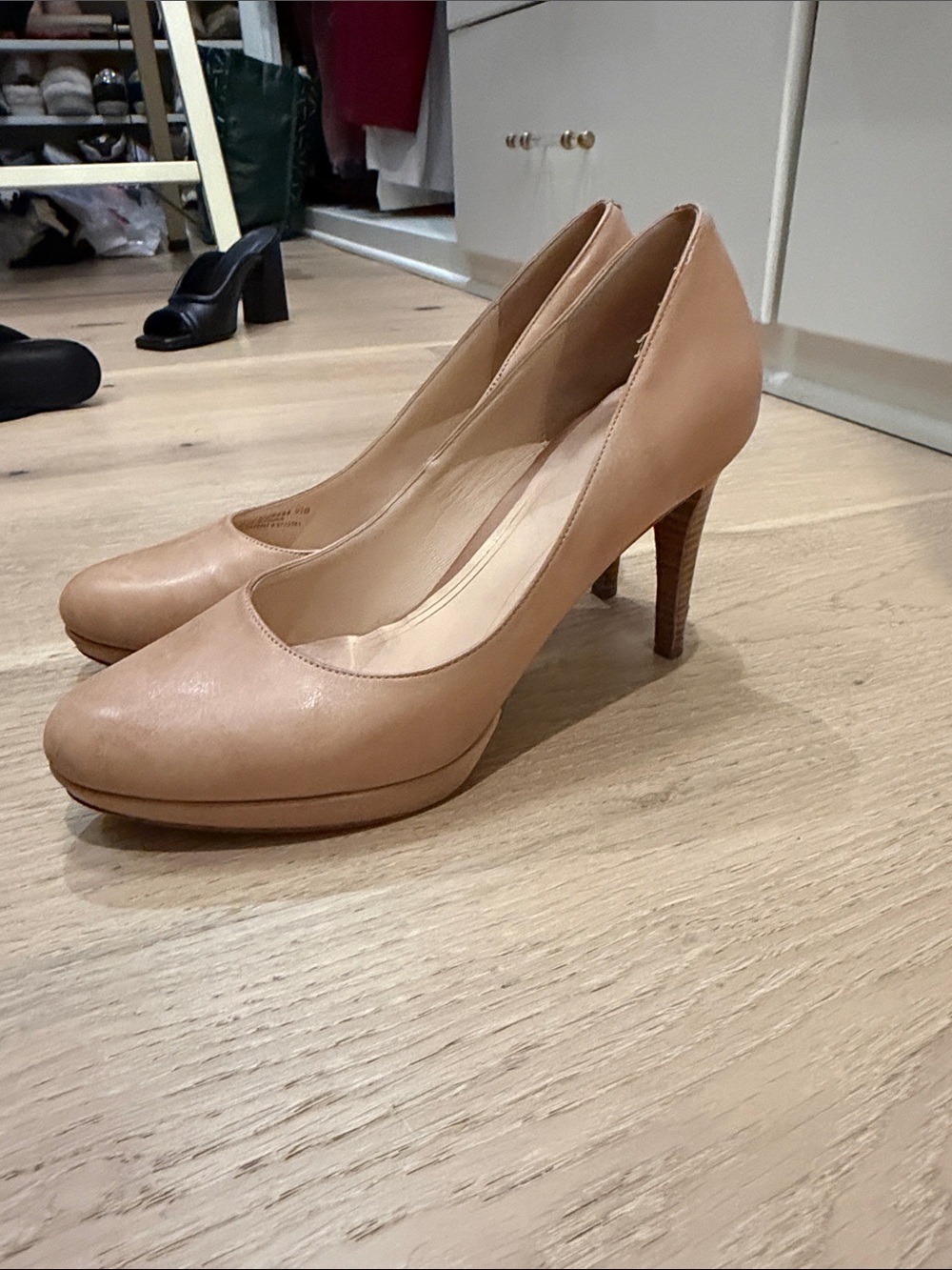 Cole Haan with Nike Tan Leather High Heel Pumps